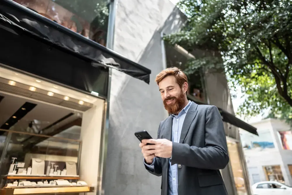 business man smartphone